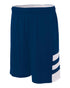 A4 8" Reversible Speedway Short (NB5334), Color 'Navy/White'