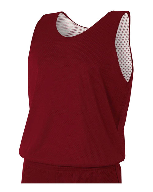 A4 Youth Reversible Mesh Tank (N2206), Color 'Cardinal/White'