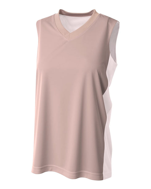 A4 Women's Reversible Moisture Management Muscle (NW2320), Color 'Silver/White'