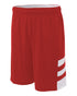 A4 10" Reversible Speedway Short (N5334), Color 'Scarlet/White'