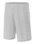 A4 9" Lined Micromesh Shorts (N5255), Color 'Silver'