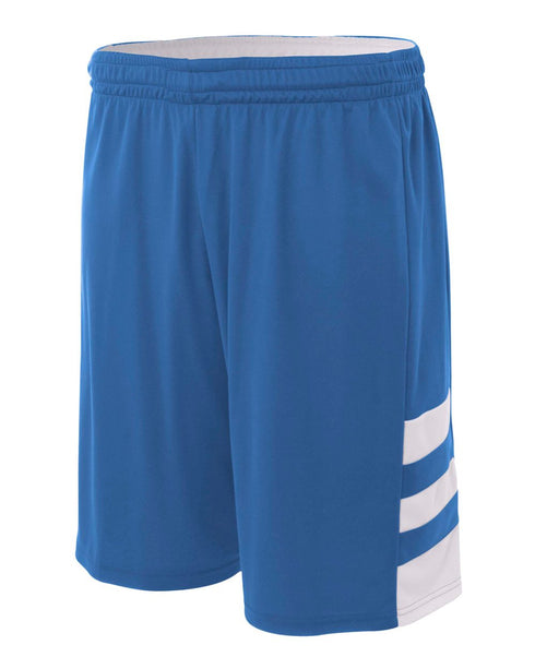 A4 8" Reversible Speedway Short (NB5334), Color 'Royal/White'