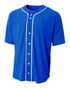 A4 Short Sleeve Full Button Baseball Top (N4184), Color 'Royal'