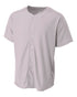 A4 Men's Warp Knit Baseball Jersey (N4214), Color 'Grey'