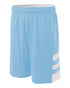 A4 10" Reversible Speedway Short (N5334), Color 'Light Blue/White'