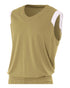 A4 Moisture Management V-neck Muscle (N2340), Color 'Vegas Gold/White'