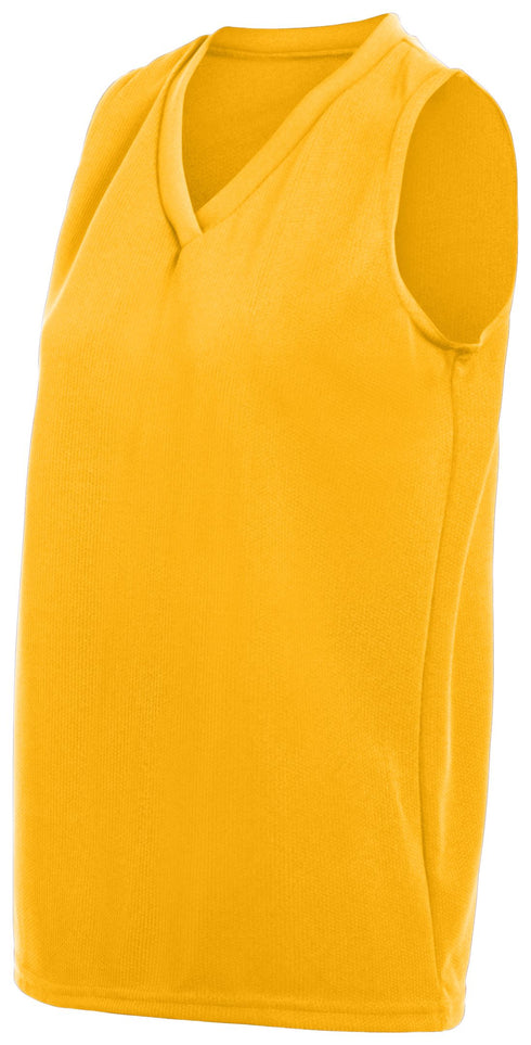 Augusta Sportswear Ladies Wicking Mesh Sleeveless Jersey (525-C), Color 'Gold'