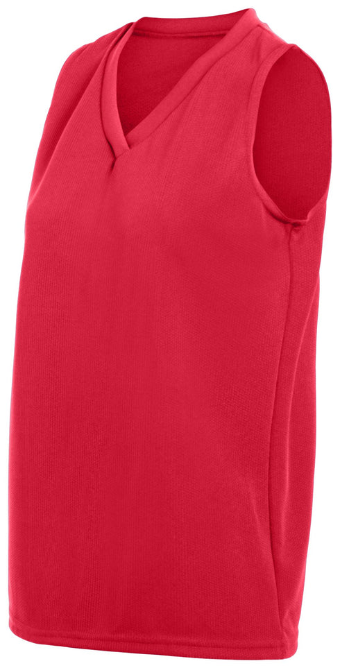 Augusta Sportswear Ladies Wicking Mesh Sleeveless Jersey (525-C), Color 'Red'