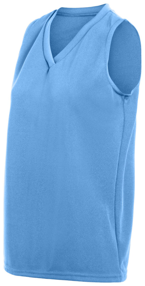 Augusta Sportswear Ladies Wicking Mesh Sleeveless Jersey (525-C), Color 'Columbia Blue'