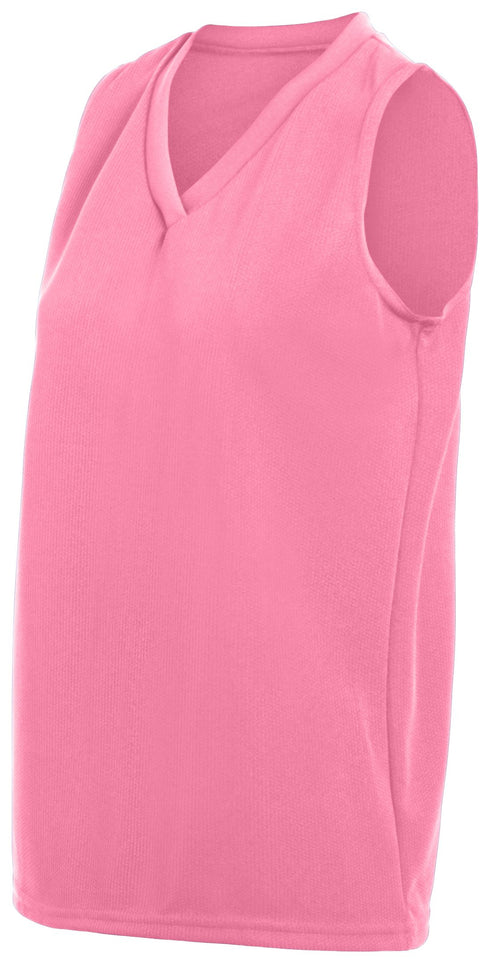 Augusta Sportswear Ladies Wicking Mesh Sleeveless Jersey (525-C), Color 'Pink'