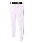 A4 Pro Style Elastic Bottom Baseball Pant (N6178), Color 'White/Black'