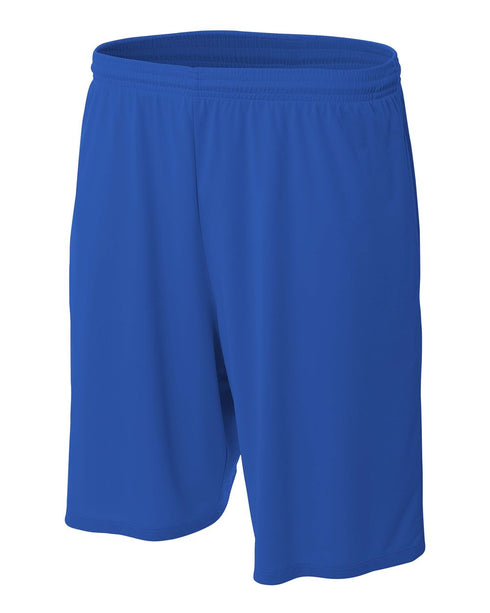 A4 9" Moisture Management Short with Side Pockets (N5338), Color 'Royal'