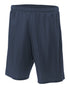 A4 9" Lined Tricot Mesh Short, Sizes 2XL-4XL (N5296), Color 'Navy'