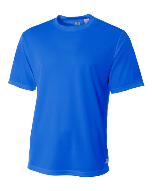 A4 Men's Short Sleeve Crew Birds Eye Mesh Tee (N3252), Color 'Royal'