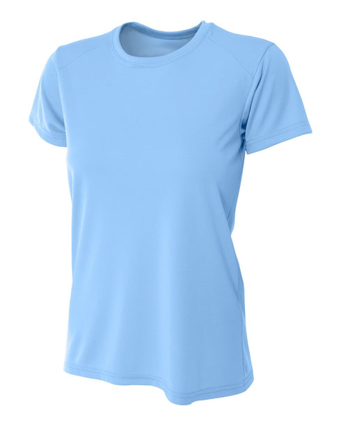 A4 Women's Cooling Performance Crew, Sizes 2XL-4XL (NW3201), Color 'Light Blue'