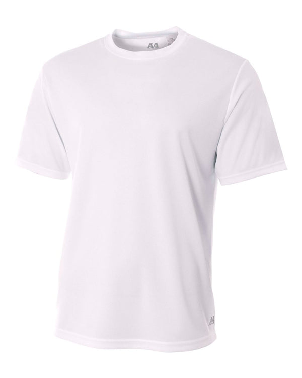 A4 Men's Short Sleeve Crew Birds Eye Mesh Tee