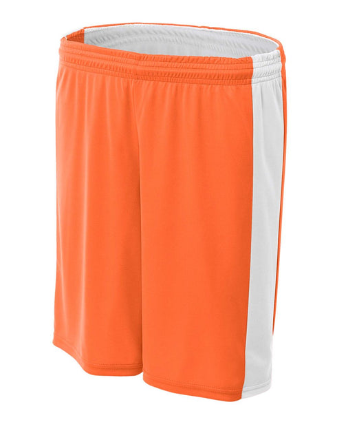A4 Women's Reversible Moisture Management 8" Short (NW5284), Color 'Orange/White'