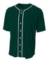 A4 Short Sleeve Full Button Baseball Top (N4184), Color 'Forest'
