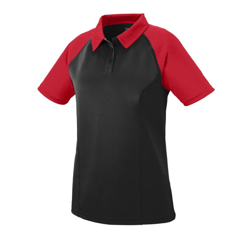 Augusta Sportswear Ladies Scout Sport Shirt (5405-C), Color 'BlackRed'