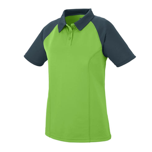 Augusta Sportswear Ladies Scout Sport Shirt (5405-C), Color 'Lime/Slate'