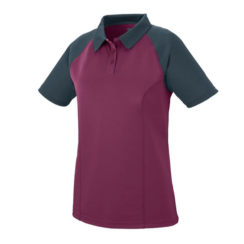 Augusta Sportswear Ladies Scout Sport Shirt (5405-C), Color 'Maroon/Slate'