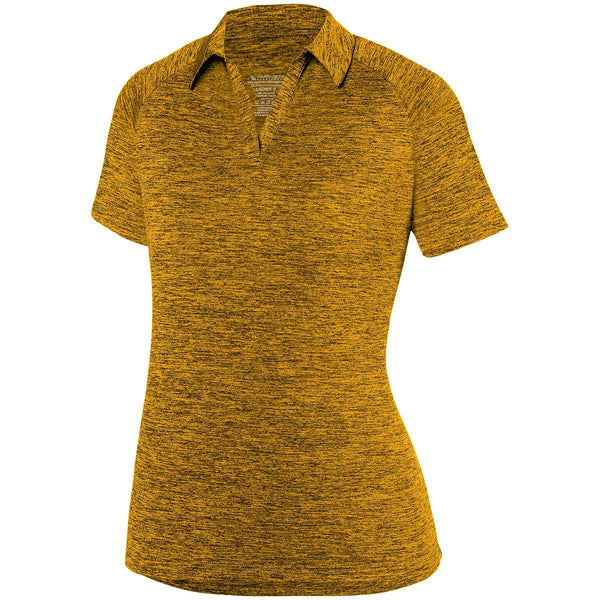 Augusta Sportswear Ladies Intensify Black Heather Polo (5409-C), Color 'Gold'