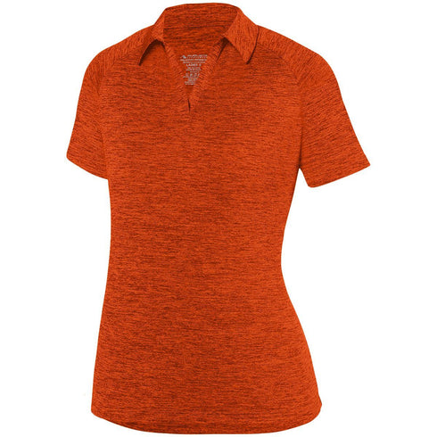 Augusta Sportswear Ladies Intensify Black Heather Polo (5409-C), Color 'Orange'
