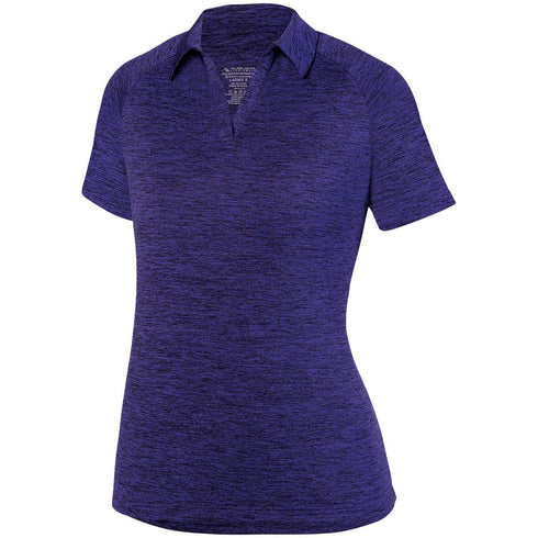 Augusta Sportswear Ladies Intensify Black Heather Polo (5409-C), Color 'Purple'