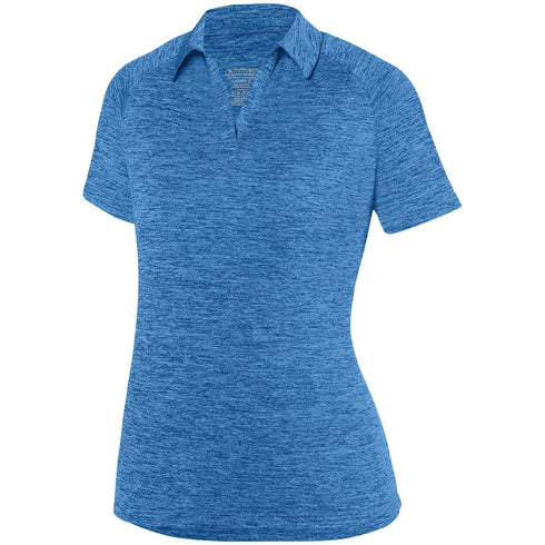 Augusta Sportswear Ladies Intensify Black Heather Polo (5409-C), Color 'Columbia Blue'