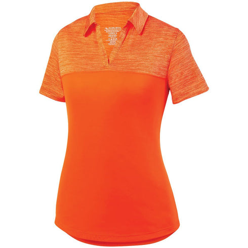 Augusta Sportswear Ladies Shadow Tonal Heather Polo (5413), Color 'Orange'