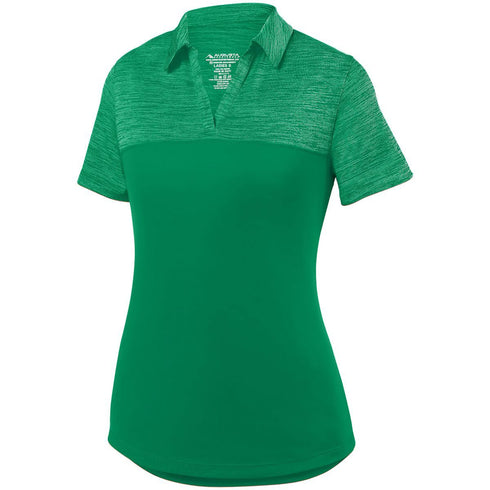 Augusta Sportswear Ladies Shadow Tonal Heather Polo (5413), Color 'Kelly'