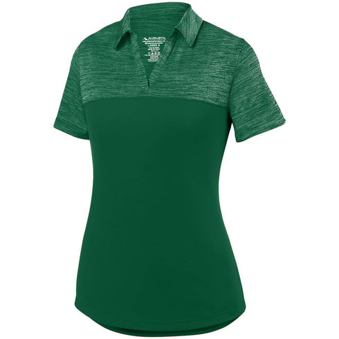 Augusta Sportswear Ladies Shadow Tonal Heather Polo (5413), Color 'Dark Green'