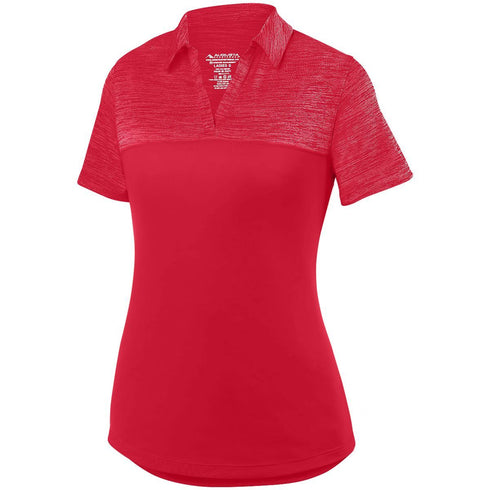 Augusta Sportswear Ladies Shadow Tonal Heather Polo (5413), Color 'Red'