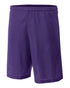 A4 9" Lined Micromesh Shorts (N5255), Color 'Purple'