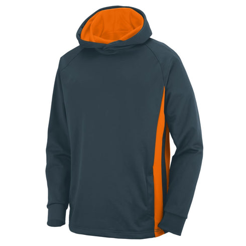 Augusta Sportswear Youth Striped Up Hoodie (5519-C), Color 'Slate/Power Orange'