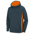 Augusta Sportswear Youth Striped Up Hoodie (5519-C), Color 'Slate/Power Orange'