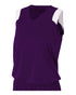 A4 Women's Moisture Management V-Neck Muscle (NW2340), Color 'Purple/White'