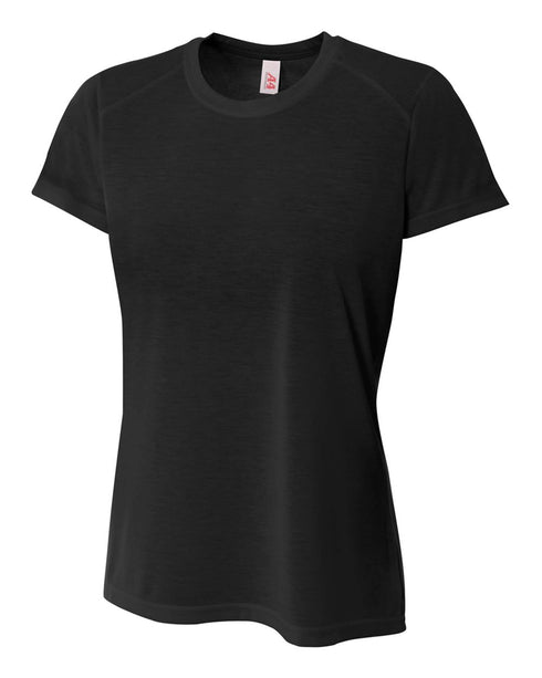 A4 Women's Spun Poly Tee (NW3264), Color 'Black'