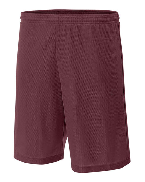 A4 Youth 6" Lined Micromesh Shorts (NB5184), Color 'Cardinal'