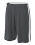 A4 Reversible Moisture Management 10" Short (N5284), Color 'Graphite/White'