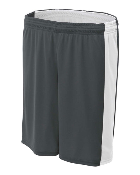 A4 Women's Reversible Moisture Management 8" Short (NW5284), Color 'Graphite/White'