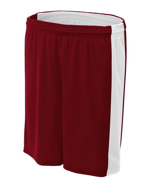 A4 Women's Reversible Moisture Management 8" Short (NW5284), Color 'Cardinal/White'