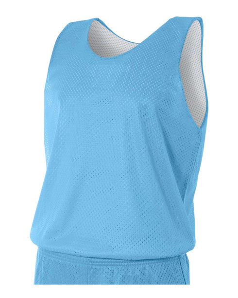 A4 Youth Reversible Mesh Tank (N2206), Color 'Light Blue/White'