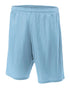 A4 7" Lined Tricot Mesh Shorts (N5293), Color 'Light Blue'