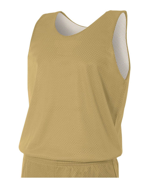 A4 Youth Reversible Mesh Tank (N2206), Color 'Vegas Gold/White'