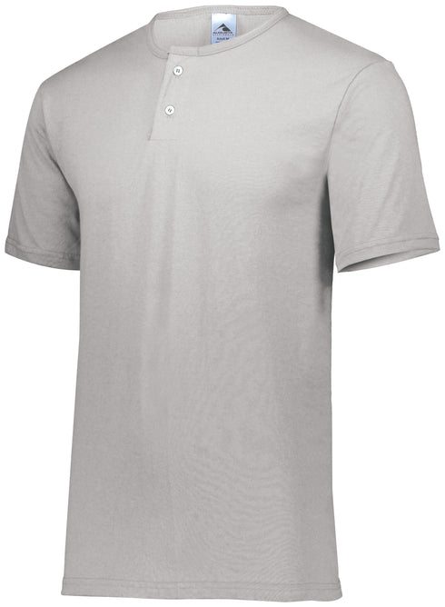 Augusta Sportswear Two-Button Baseball Jersey (580), Color 'Silver Grey'
