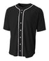 A4 Youth Full Button Stretch Mesh Baseball Jersey (NB4184), Color 'Black'