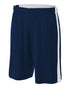 A4 Reversible Moisture Management 10" Short (N5284), Color 'Navy/White'