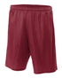 A4 Youth 6" Lined Tricot Mesh Short (NB5301), Color 'Cardinal'