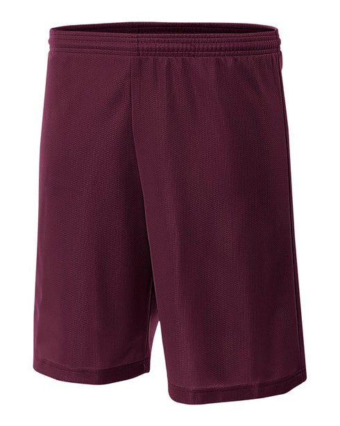 A4 Youth 6" Lined Micromesh Shorts (NB5184), Color 'Maroon'